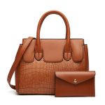 Wholesale Women Fashion Casual Solid Color Bag Stone Pattern Two-Piece Set Handbag - Image 5
