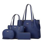 Wholesale Women Fashion Casual Solid Color Bag 4-Piece Set Handbag - Image 7