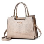 Wholesale Women Fashion Casual Large Capacity Crocodile Patterned Handbag - Image 8