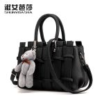 Wholesale Fashion Large Capacity Solid Color Stitching Handbag - Image 3