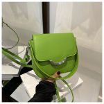 Wholesale Women Fashion Versatile Square Solid Color Saddle Shoulder Bag - Image 7