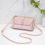 Wholesale Women Fashion Casual Houndstooth Double Zipper Shoulder Bag - Image 7