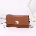 Wholesale Women Fashion Casual Simple Solid Color Chain Small Square Shoulder Bag