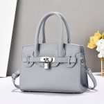 Wholesale Women Fashion Casual Solid Color Litchi Pattern Handbag - Image 3