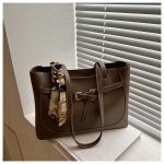 Wholesale Women Fashion Casual Solid Color Large Capacity Ribbon Tote Bag