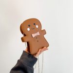 Wholesale Women Fashion Creative Cute Cartoon Solid Color Gingerbread-Man Shoulder Bag - Image 8