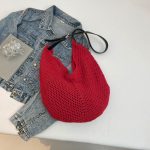 Wholesale Women Fashion Casual Solid Color Large Capacity Woven Shoulder Bag - Image 6