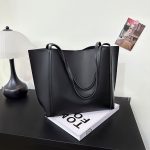 Wholesale Women Fashion Casual Simple Solid Color Large Capacity Tote Bag - Image 8