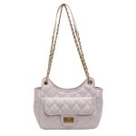 Women Fashion Solid Color Rhomboid Chain Shoulder Bag - Image 8