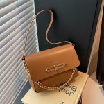 Wholesale Women Fashion Casual Solid Color Lock Small Square Chain Shoulder Bag - Image 8