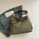 Wholesale Vintage Large Capacity Solid Shoulder Tote Bag - Image 8
