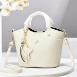 Wholesale Women Fashion Casual Solid Color Portable Bucket Handbag - Image 7