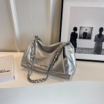 Women Fashion Casual Solid Color Large Capacity Chain Shoulder Bag - Image 7