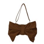 Women Fashion Solid Color Pleated Bowknot Large Capacity Shoulder Bag - Image 8