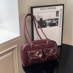 Women Fashion Casual Simple Solid Color Large Capacity Shoulder Bag - Image 8