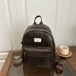 Wholesale Women Fashion Casual Solid Color Imprint Backpack - Image 8