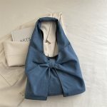 Wholesale Women Fashion Simple Denim Bowknot Shoulder Bag - Image 8