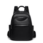 Wholesale Women Fashion Simple Solid Color Soft Pu Leather Backpack - Image 2