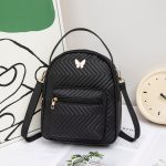Wholesale Women Fashion Casual Solid Color Butterfly Label Decorative Backpack - Image 8
