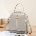 Wholesale Women Fashion Casual Solid Color Oil Wax Leather Backpack - Image 8
