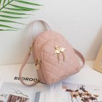 Women Fashion Solid Color Embroidered Mini Backpack - Image 6