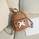 Wholesale Women Fashion Simple Solid Color Mini Bowknot Backpack - Image 2