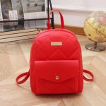 Women Fashion Simple Solid Color Embroidered Backpack - Image 7