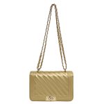 Women Casual Simple Solid Color Lock Buckle Chain Square Shoulder Bag - Image 8