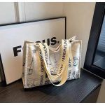 Women Casual Letter Printed Large Capacity Canvas Tote Bag - Image 6