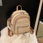 Women Pu Frosted Zipper Backpack - Image 7