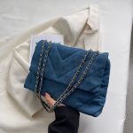Wholesale Simple And Stylish Large Capacity Denim Shoulder Bag - Image 8