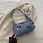 Wholesale Simple Denim Underarm Bag - Image 8