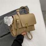 Wholesale Vintage Contrast Clamping Shoulder Bag - Image 8