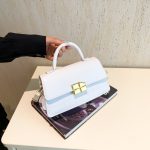 Wholesale Simple Solid Color Flip Square Shoulder Bag - Image 8