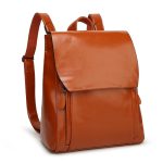 Wholesale Fashion Oil Wax Leather Retro Style Student Schoolbag Soft Leather Travel Backpack - Image 8