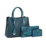 Wholesale Women Fashion Casual Crocodile Pattern Large Capacity Handbag Three-Piece Bag Set - Image 8