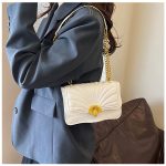 Fashion Scalloped Lock Embroidery Square Shoulder Bag - Image 9