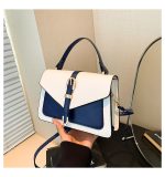 Wholesale Fashion Contrast Color Stitching Flip Square Shoulder Bag - Image 8