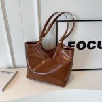 Wholesale Women Fashion Casual Simple Solid Color Large Capacity Tote Bag - Image 7