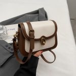Wholesale Women Fashion Retro Contrast Color Small Square Shoulder Bag - Image 7