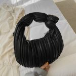 Wholesale Women Fashion Casual Solid Color Pleated Soft Knot Dumpling Handbag - Image 7