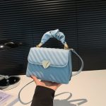 Women Casual Simple Solid Color Love Buckle Small Square Shoulder Bag - Image 8