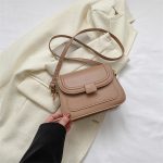 Women Fashion Simple Solid Color Small Square Shoulder Bag - Image 7