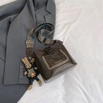 Women Fashion Casual Solid Color Bucket Rabbit Pendant Shoulder Bag - Image 7