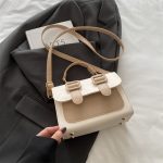 Women Fashion Simple Color Block Small Square Shoulder Bag - Image 7