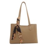 Women Fashion Casual Solid Color Large Capacity Ribbon Tote Bag - Image 8
