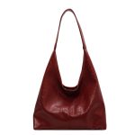Women Fashion Casual Solid Color Pu Leather Large Capacity Tote Bag - Image 7