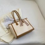Women Casual Simple Contrast Color Large Capacity Tote Bag - Image 7