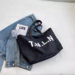 Wholesale Women Fashion Casual Letter Printed Canvas Large Capacity Tote Bag - Image 8