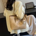 Wholesale Women Fashion Casual Simple Large Capacity Pendant Tote Bag - Image 8